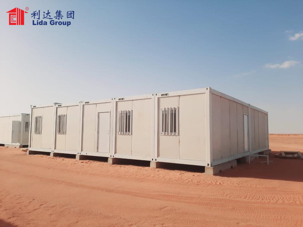 Libya Modular Flat Pack Container House Camp på Oljefeltet