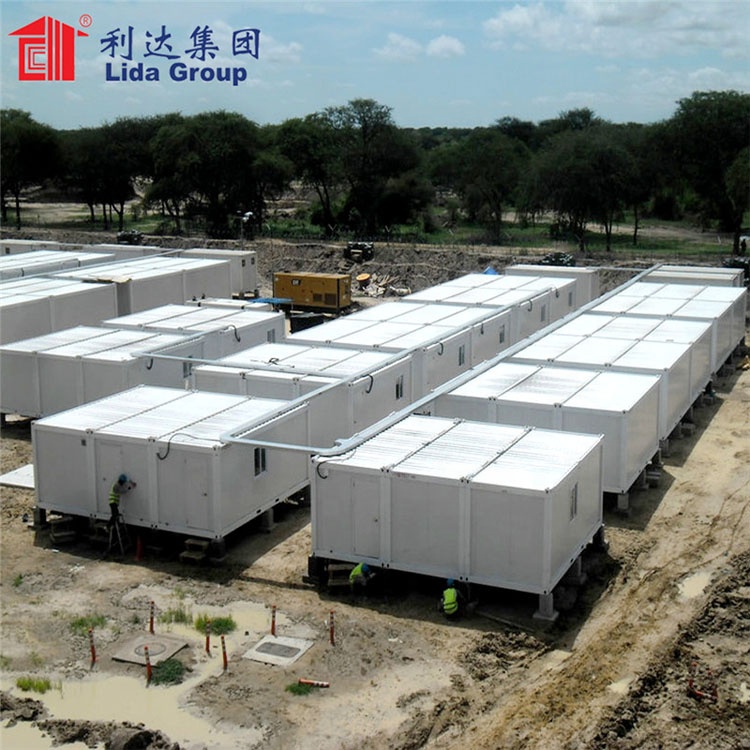 Flat Pack Container Worker Camp tilapäinen modulaarinen rakennusmajoitus