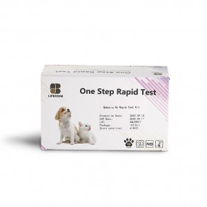 Lifecosm Canine Babesia gibsoni Ab Test Kit kanggo nggunakake Veterinary