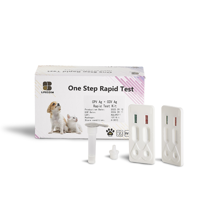 Lifecosm Canine Coronavirus Ag/Canine Parvovirus Ag Test Kit biex jittestja CPV u CCV tal-klieb