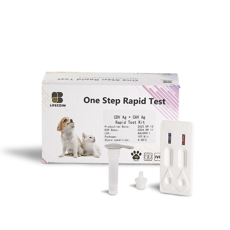 Lifecosm Canine Adenovirus Ag/Canine Distemper Virus Ag टेस्ट किट पशु चिकित्सा