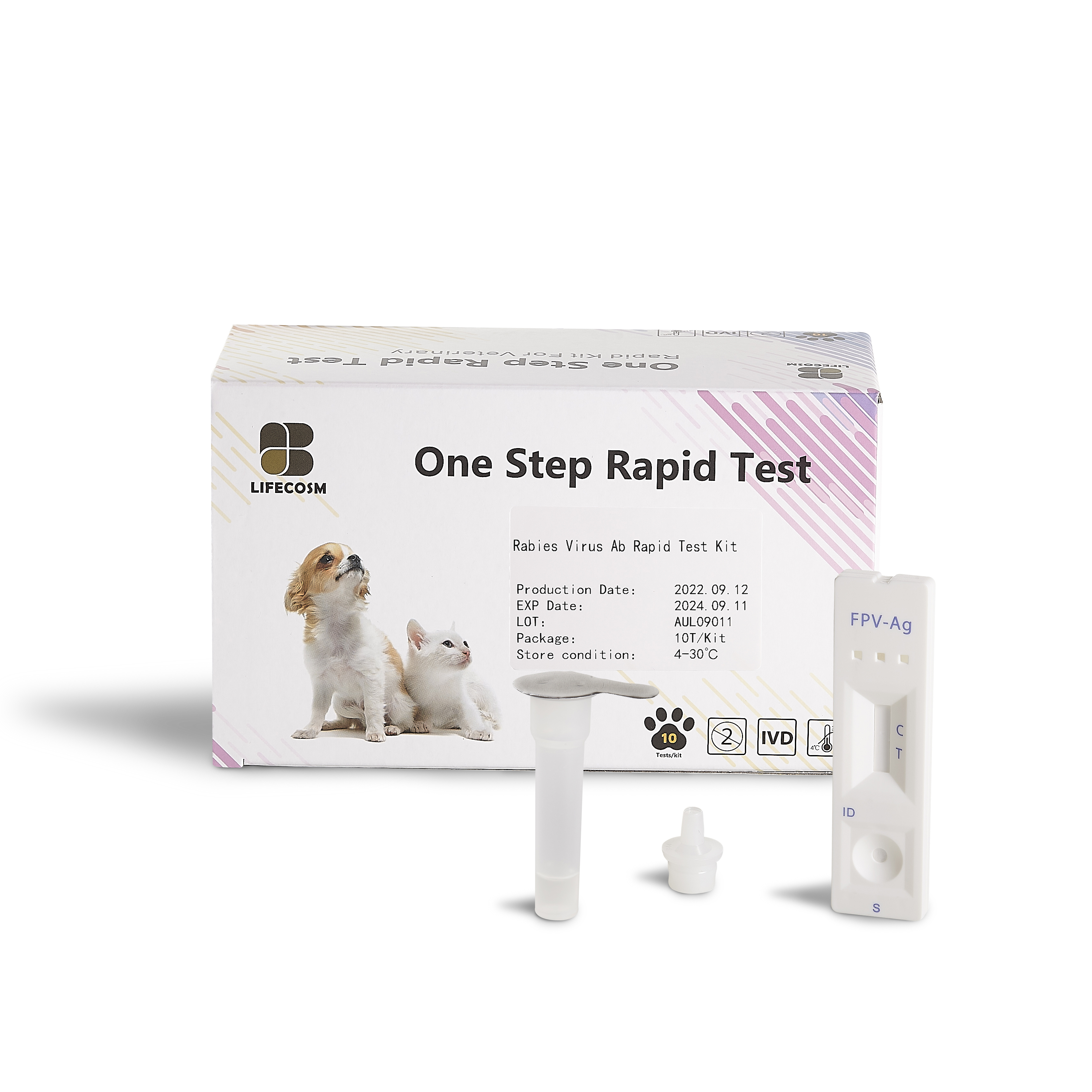 Lifecosm Rabies Virus Ab Test Kit Veterinary fanafody