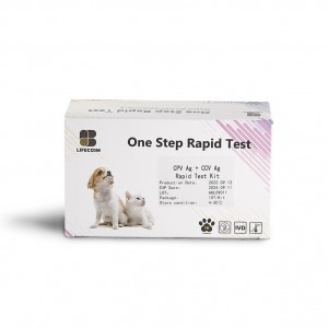 Lifecosm Canine Coronavirus Ag/Canine Parvovirus Ag testsett for å teste hundens CPV og CCV