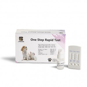 Lifecosm CHW Ag/Anaplasma Ab/E.canis Ab Testst Kit Mediċina veterinarja