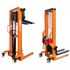 Carrello elevatore manuale idraulico con impilatore manuale per pallet da 2 tonnellate e 1,6 m
