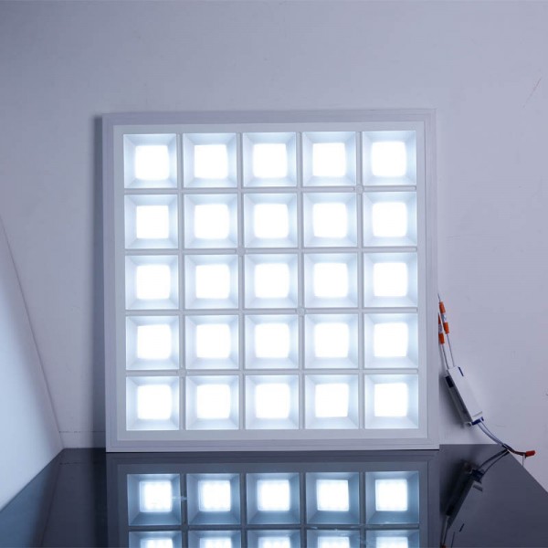 48W 60×60 ਐਂਟੀ-ਗਲੇਅਰ ਕਮਰਸ਼ੀਅਲ ਆਫਿਸ LED ਬੈਕਲਿਟ ਫਲੈਟ ਪੈਨਲ ਲੈਂਪ
