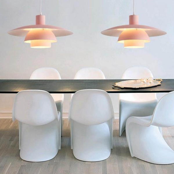 paling anyar Nordic Modern Indoor Dekoratif 39cm Payung Putih LED Pendant Light