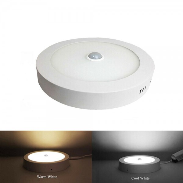 室内照明 18W 24W PIR 传感器圆形表面 LED 面板灯