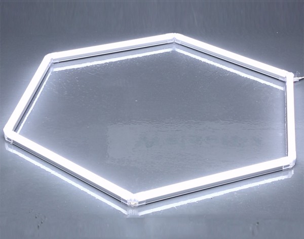 Нэг цэгийн холболтын түдгэлзүүлсэн зургаан өнцөгт гаражийн гэрэл LED зургаан өнцөгт гэрэл