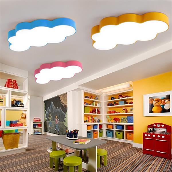 Cloud Shape Multi Color LED Ceiling Light Fixtures 1000mm 1200mm
