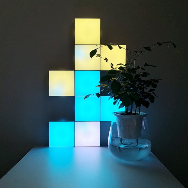 Telefon-APP DIY LED-Quadrat-Gaming-Panel-Leuchten synchronisieren mit Musik