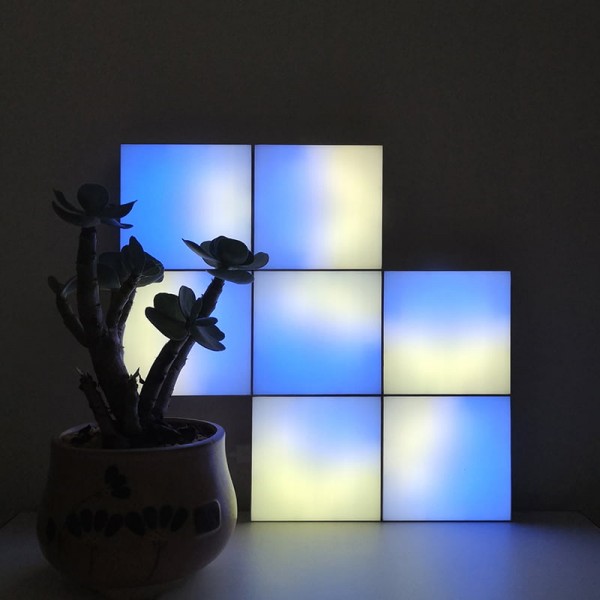 Sienų dekoravimo modulinės LED panelinės šviesos kvadratinės kvantinės korio dekoravimo lempos