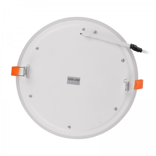 3W 105mm Recessed Round RGB Double Color LED Panel Light