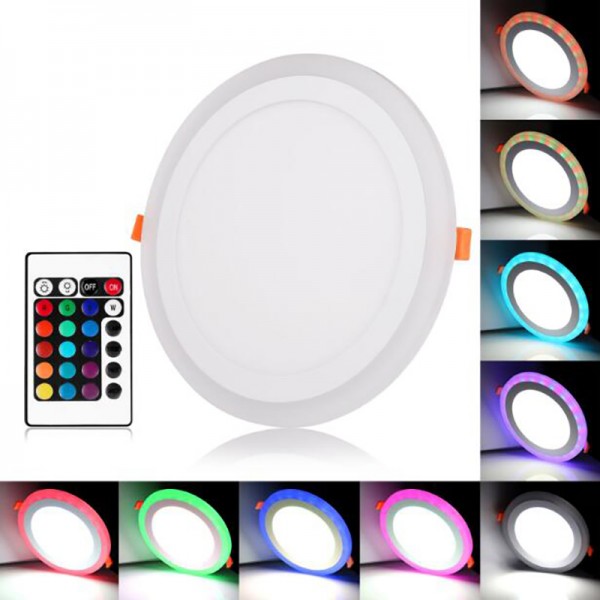 18W 6W 240mm Ultra Thin Two Color RGB LED Panel Downlight