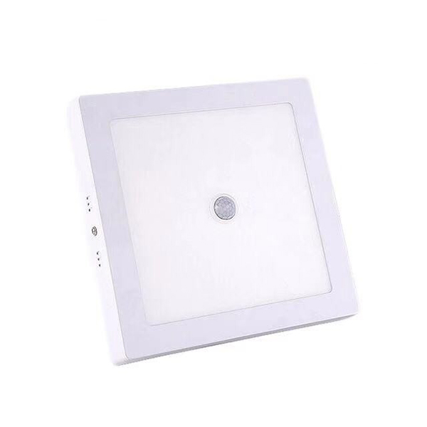 White Frame Square Motion Sensor LED Surface Ceiling Panel Downlight