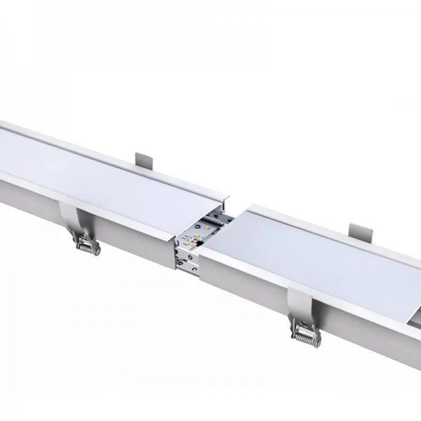 Aluminium Modern 36W Putih Ireng Warna Recessed LED Linear Light