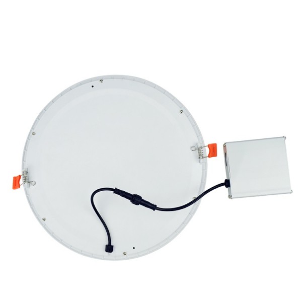 24W 12인치 CCT 조정 가능한 원형 LED 슬림 매립형 천장 조명(접속 박스 포함)