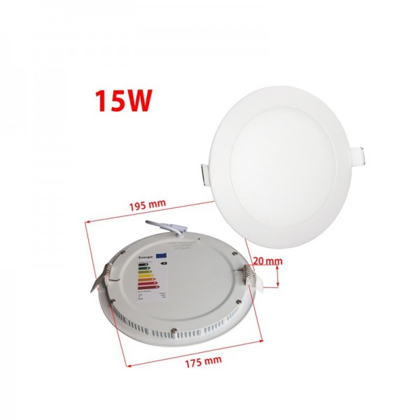 15W 200mm SMD2835 Round LED Panel Light Fixtures 8inch