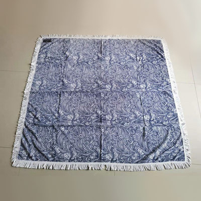 Κουβέρτα suqare από 100% βαμβάκι με φούντα, επώνυμη πετσέτα θαλάσσης