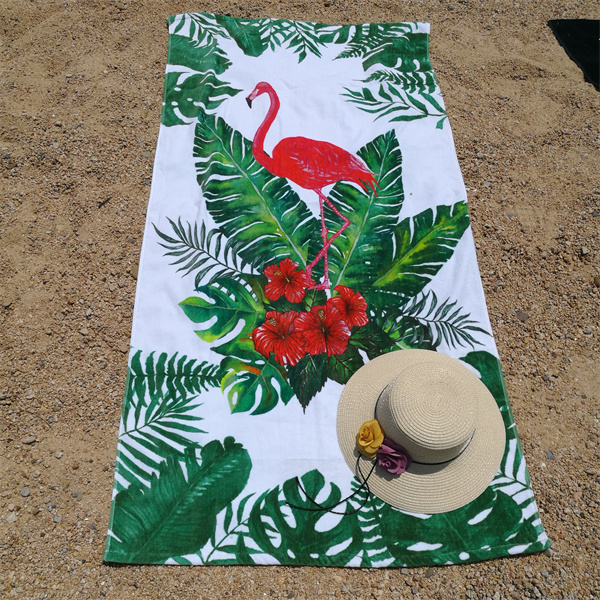 100% cotton reactive na naka-print na velor beach towel