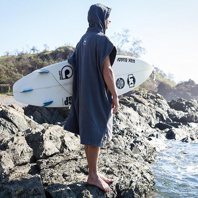 SUN CUBE Surf Poncho Robă de schimb cu glugă Imagine prezentată