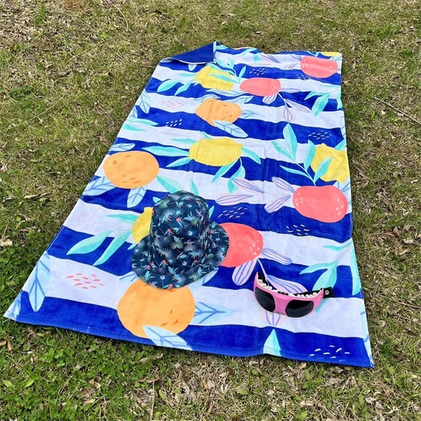 Gewilde handdoek 100% katoen geweef en gedrukte ontwerp strandhanddoek