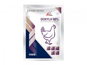 Powdr hydawdd hydroclorid doxycycline 50%