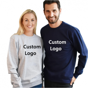 Factory Custom 80% Cotton 20% Polyester Bulk Unisex College Crewneck Sweatshirt Oversize Garment Manufacturer