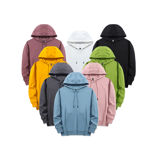 Mens sweatshirt plain streetwear high quality customized print logo cotton fleece hoodie men Featured Image