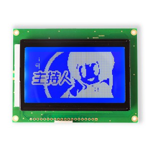 โมดูลกราฟิก LCD–12864/COB/STN สีน้ำเงินเนกาทีฟ