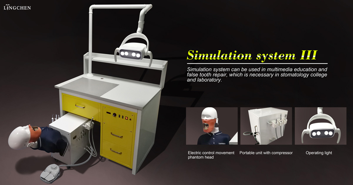 Simuladores Lingchen Advanced Dental Classroom con sistema LED e cámara para observación e gravación