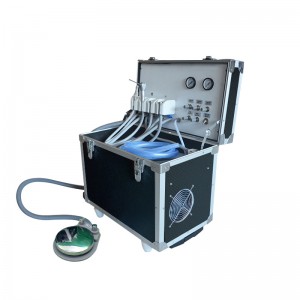 Small size portable dental turbine unit with 550w compressor