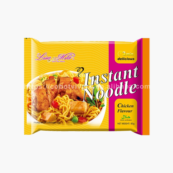 Prikazana slika proizvajalca tovarne instant rezancev Ramen Noodles z okusom