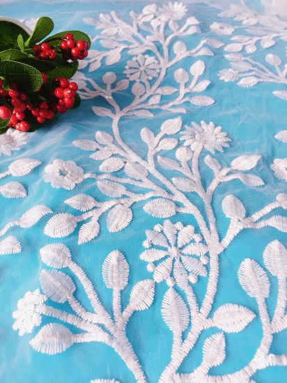 Okuqinile Sequins Embroidery Izingubo Textile Fabrics