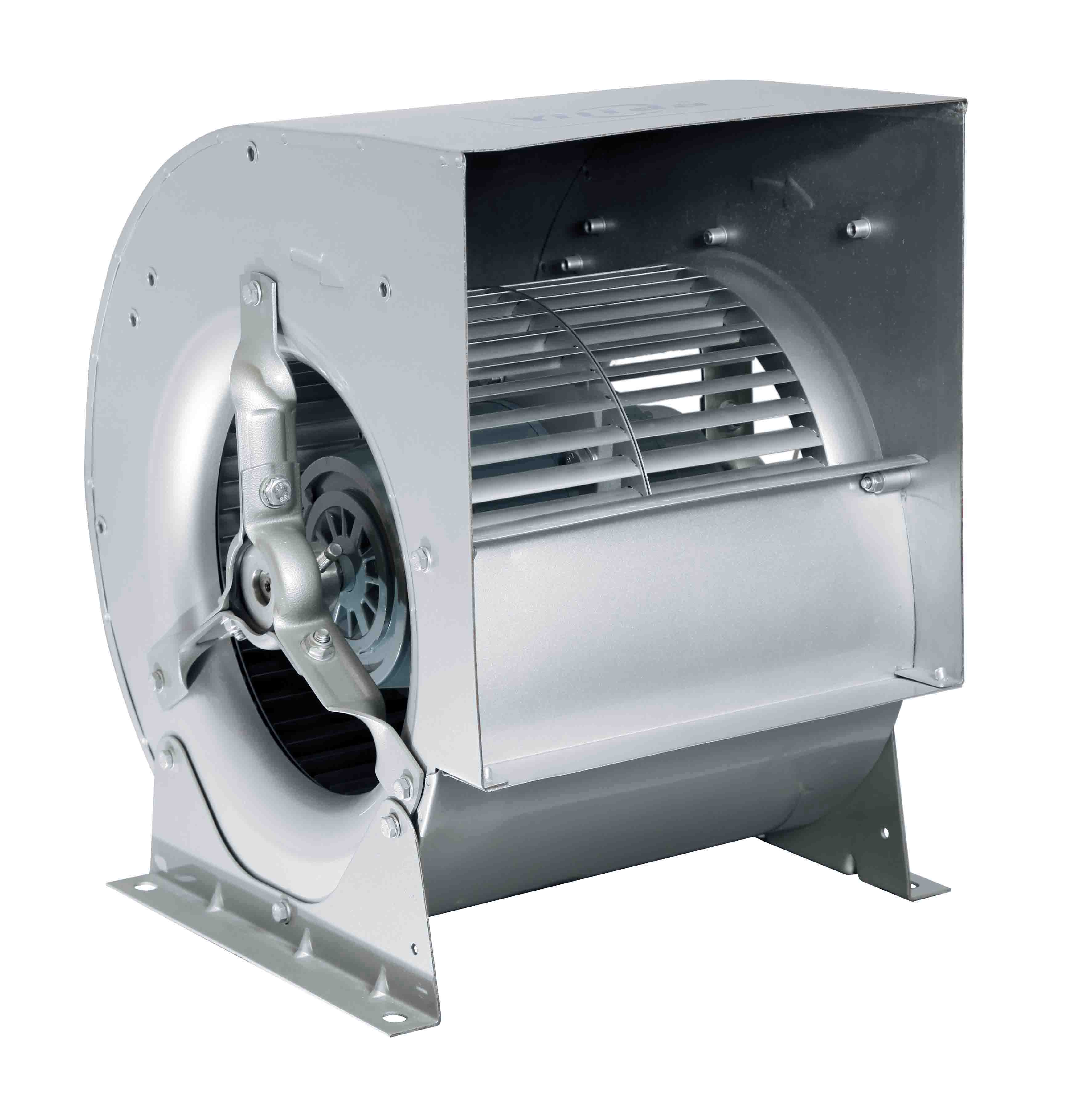 Ventilador centrífugo de dobre entrada curva cara adiante do ventilador de accionamento directo do motor de rotor externo