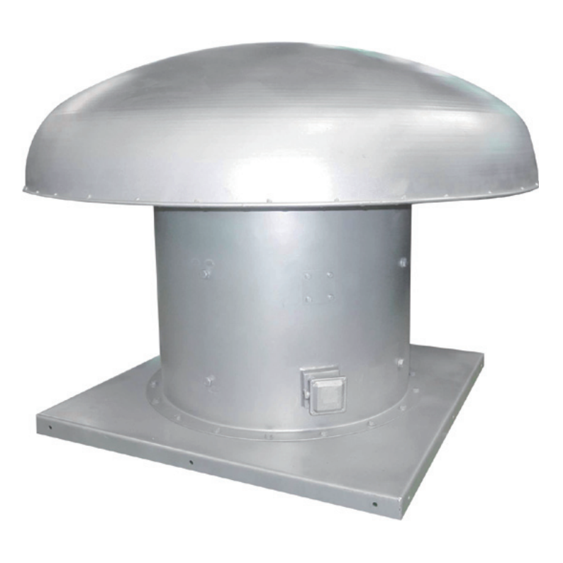 Imazhi i veçuar i ventilatorit të shkarkimit të çatisë industriale