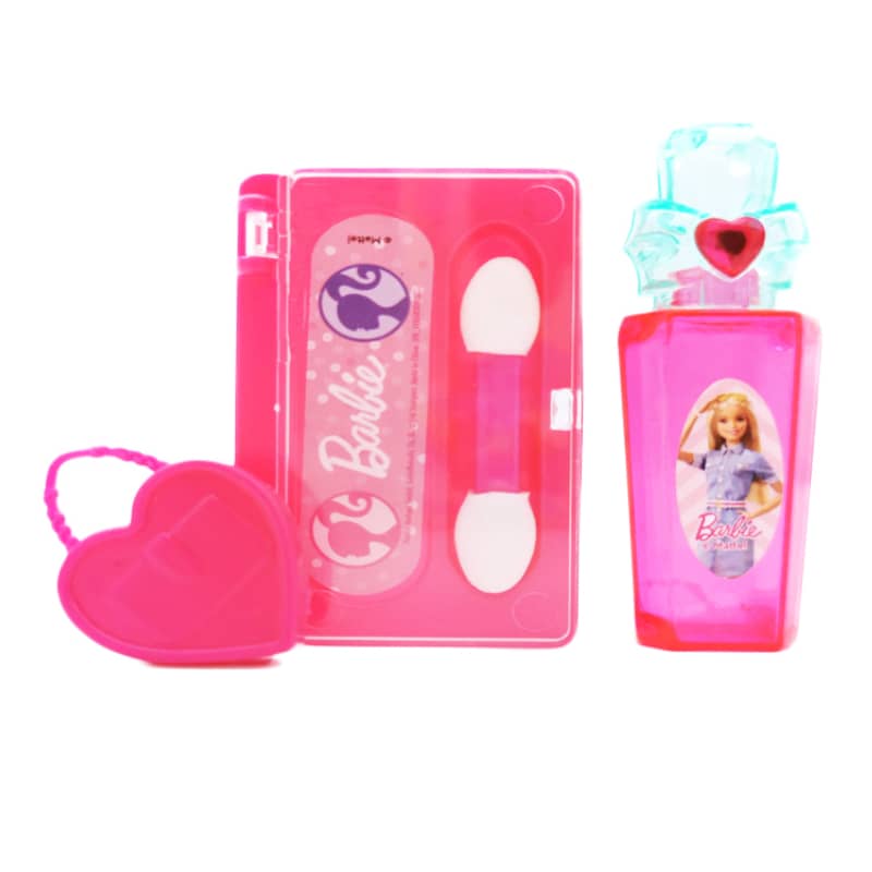 Plastic promotional toy ine pink barbie handbag set