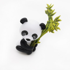 Kinder Plastikfigur Spielzeug Panda Fingerpuppe mit Bambus