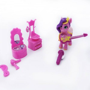 Plastikowa zabawka promocyjna popularnego różowego zestawu zabawek my little pony dla paly