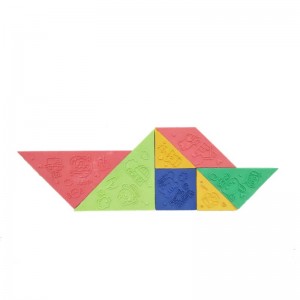 3 yoshli o'g'il va qiz bolalar uchun erta geometrik shaklli tangram
