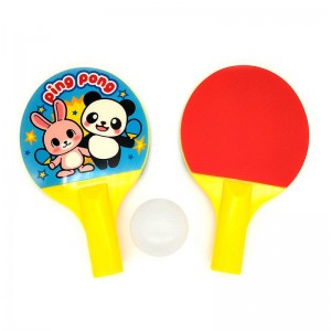 Ho Bapala Lipapali Tafole ea Tennis Toy Bakeng sa Bana Promotional Mini Portable Cartoon Racket