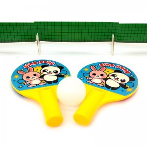 Paglalaro ng Table Tennis Laruang Para sa Mga Bata Pampromosyong Mini Portable Cartoon Racket