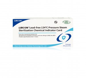 Walang lead na 134℃ Pressure Steam Sterilization Chemical Indicator Card