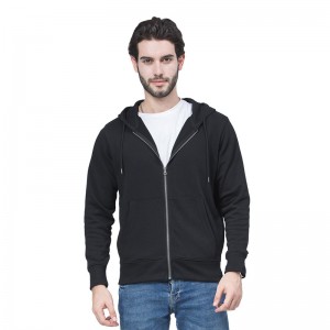 XS-5XL Blanko Kundenspezifischer Druck Langarm-Sweatshirts mit Reißverschluss vorne French Terry-Sweatshirt