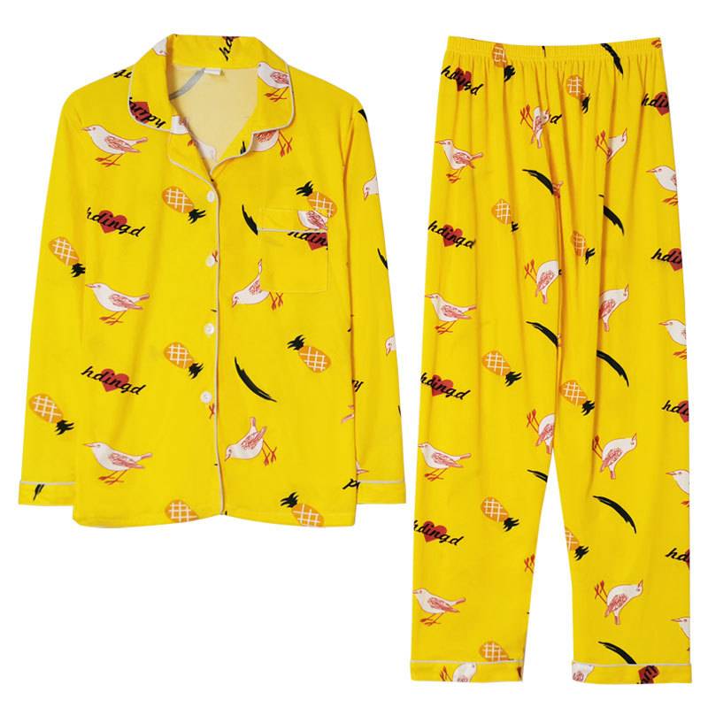 Wholesale High Quality satin sleepwear Suppliers –  PY80034 women pyjama set satin 2 piece set clothing women lounge wear sets v neck breathable for autumn – Lisen