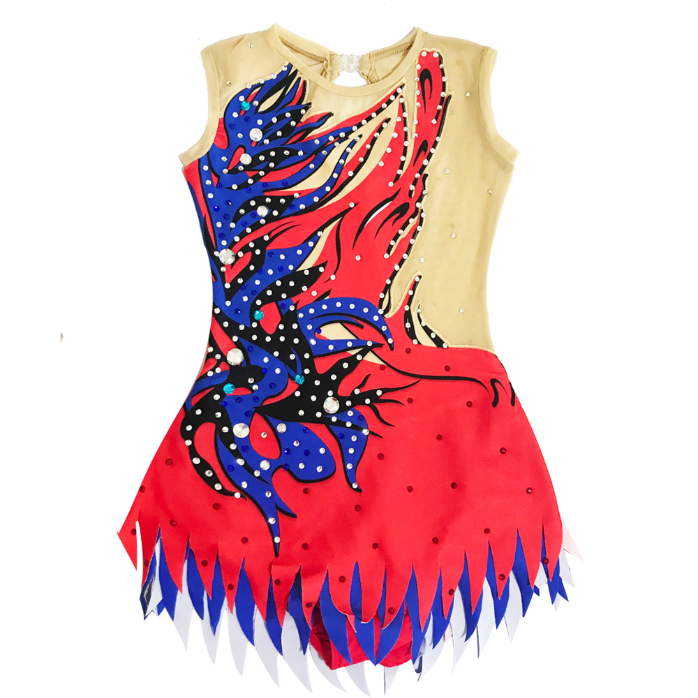 Obleka za umetniško gimnastiko Obleka za navijačice Obleka za tekmovalno gimnastiko Otroška plesna obleka po meri