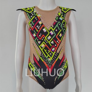 Naiste tüdrukute uisutamine rütmiline võimlemine võistlustantsu trikoo kunstiline kostüüm tehase hind
