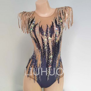 Трико для змагань з художньої гімнастики для жінок нового дизайну Художній костюм Гімнастичне плаття та купальник для виступу