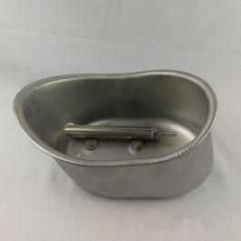 Tazza d'acqua di porcu ovale in acciaio inox 1162