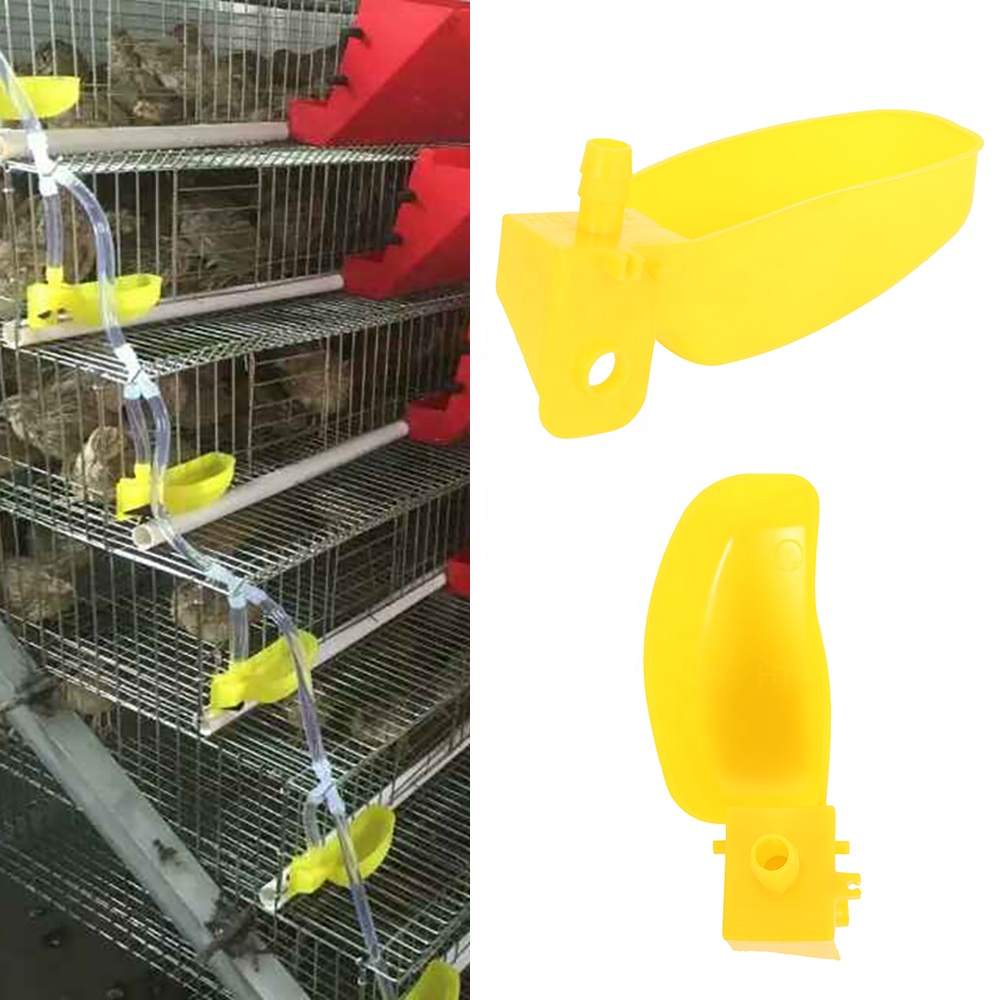 Garrafa de água automática de plástico para pássaros de estimação pombo codorna alimentador de água copo para codorna gaiola de pássaro tigelas de água